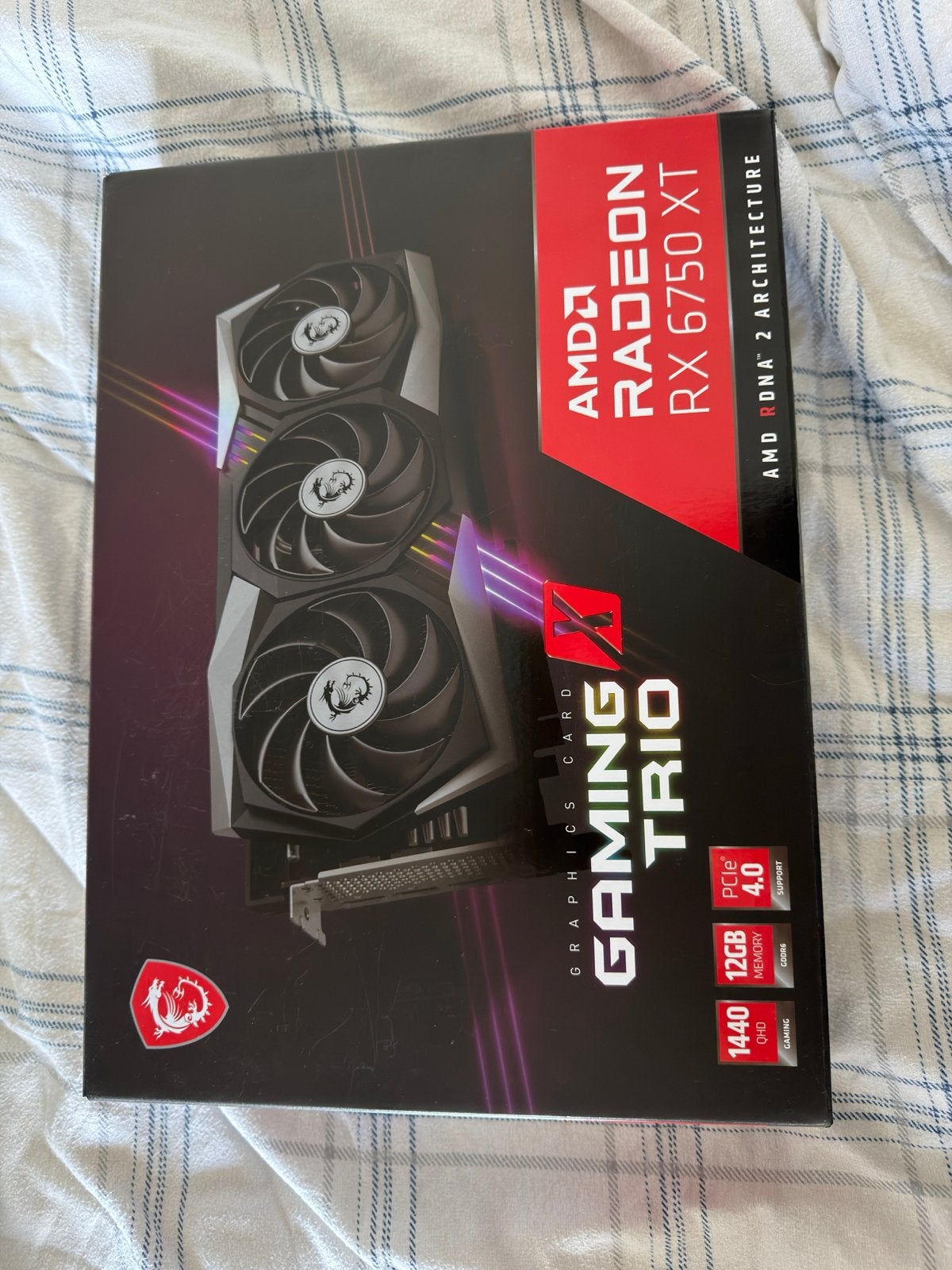 MSI AMD Radeon RX 6750 XT Gaming X Trio Videokaart, Computers en Software, Videokaarten, Ophalen, AMD, GDDR6, PCI-Express 4