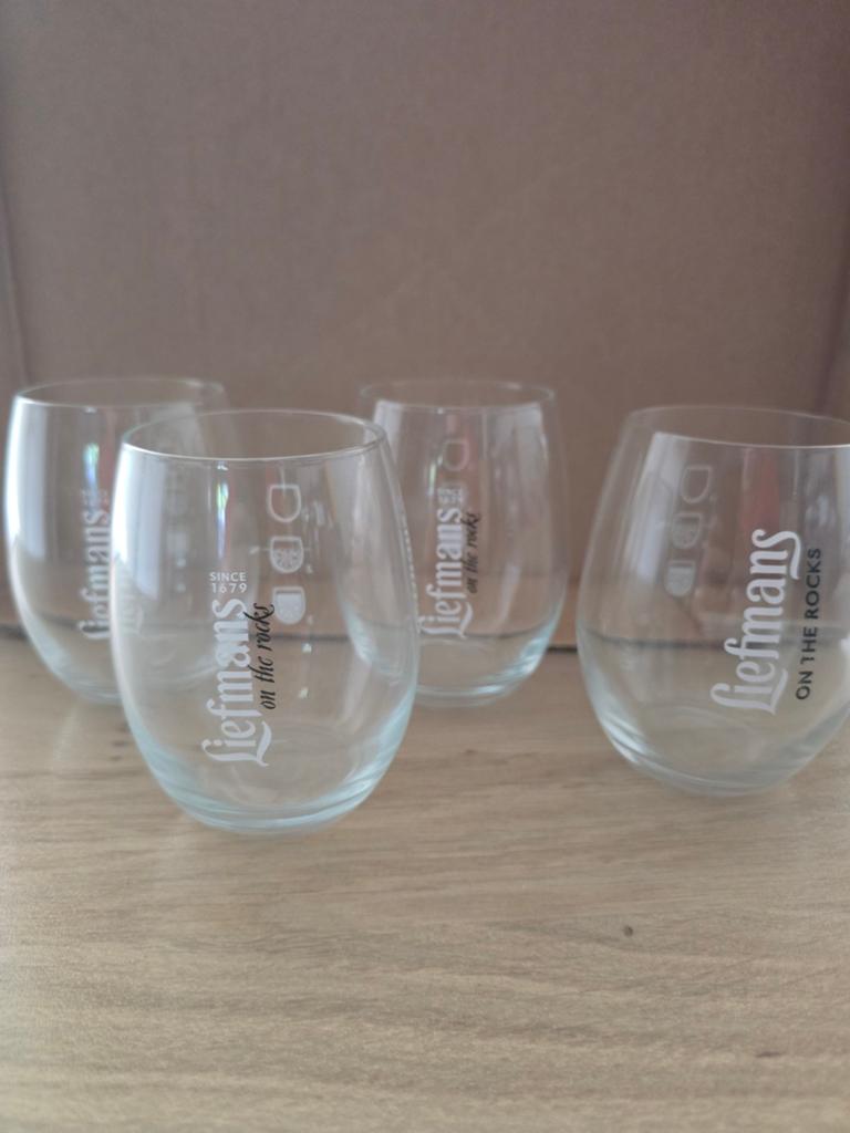Liefmans on the rocks bierglazen, Verzamelen, Glas en Borrelglaasjes, Ophalen, Zo goed als nieuw, Bierglas