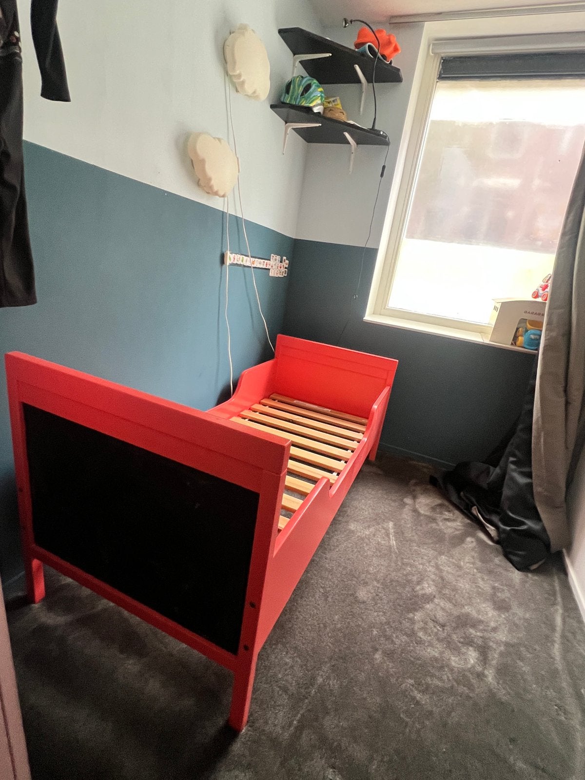 Kinderbed 70x160 cm met lattenbodem, Ophalen, Gebruikt, 70 tot 85 cm, Lattenbodem