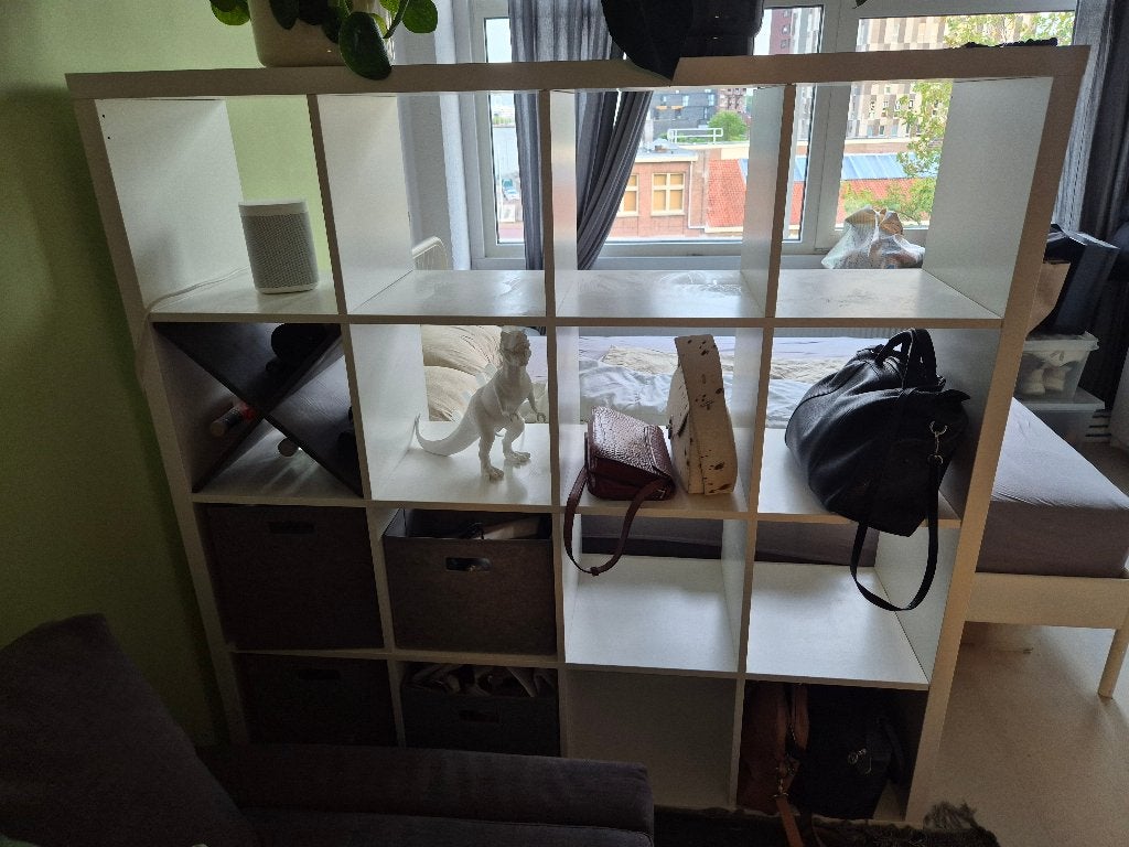 Ikea Kallax open kast wit 16 vakken, Ophalen, Met plank(en), 100 tot 150 cm, 100 tot 150 cm