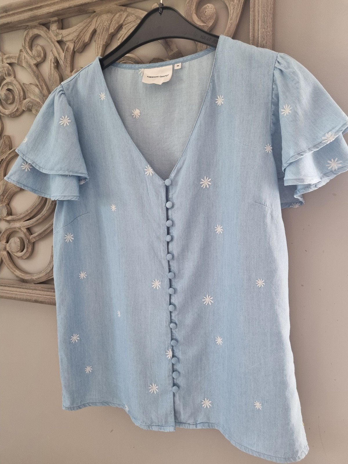 Prachtig blousje van "Fabienne Chapot", Kleding | Dames, Blouses en Tunieken, Maat 38/40 (M), Blauw, Ophalen of Verzenden, Zo goed als nieuw