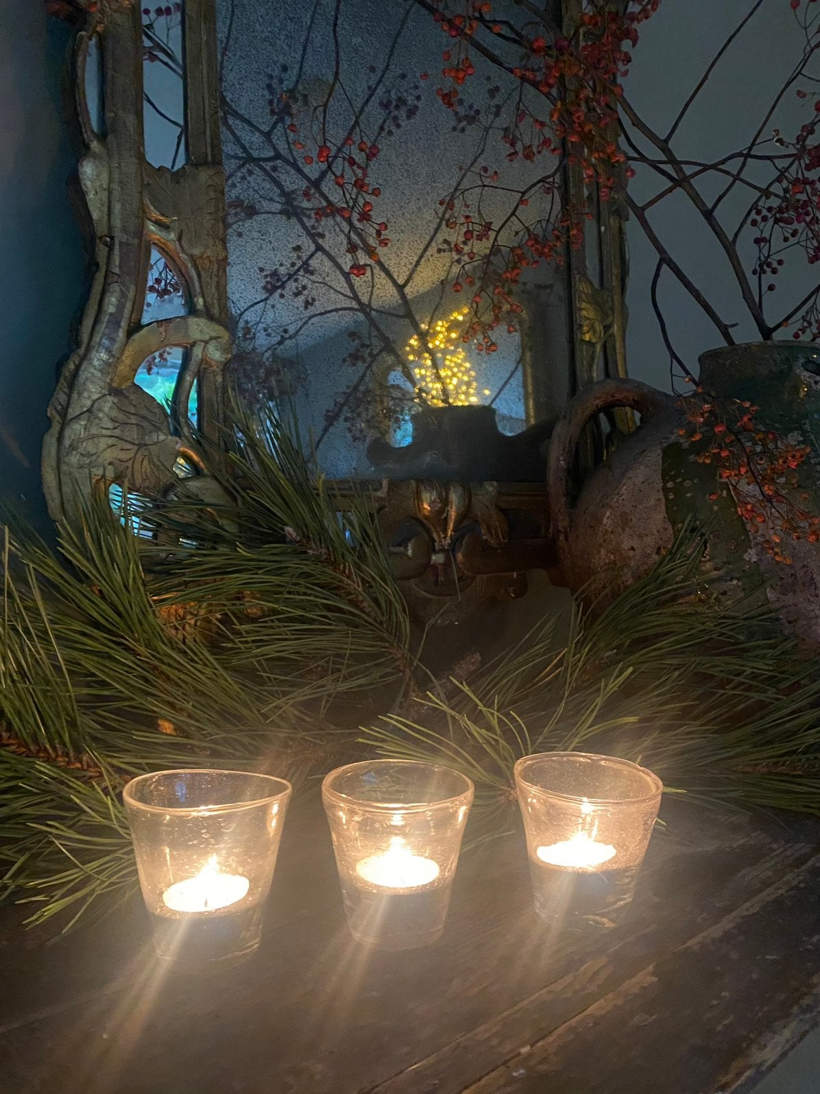 Antiek franse processie glaasjes voor kaarslicht, Ophalen of Verzenden