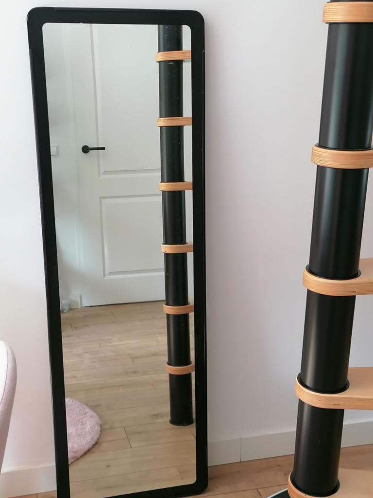 Ikea Grua  grote spiegel, zwart metaal, Ophalen, Minder dan 50 cm, 100 tot 150 cm, Zo goed als nieuw