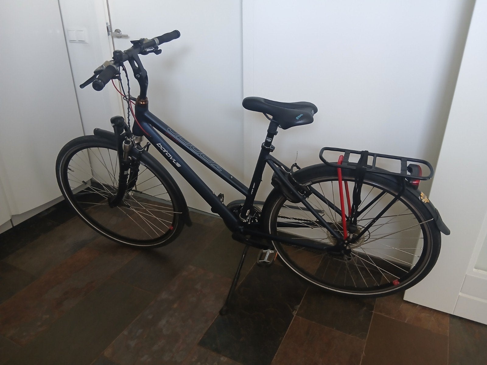dames toerfiets batavus 27 versnellingen, Ophalen, 28 inch, Velgrem, 47 tot 50 cm