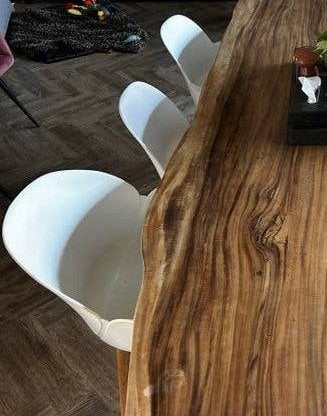 Set van 6 witte eetkamerstoelen, Ophalen, Kunststof, Gebruikt, Wit