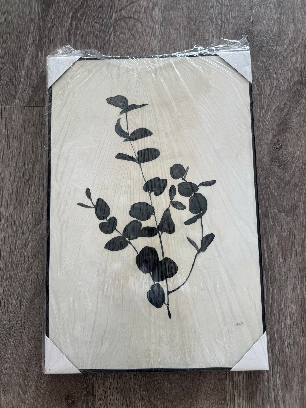 Kunst print op hout in frame - Eucalyptus blad, Ophalen