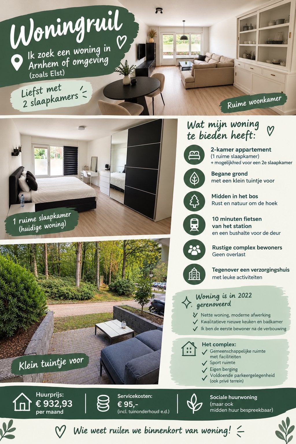 Woning ruil! Ik naar Arnhem omgeving, jij naar Amerfoort, Huizen en Kamers, Arnhem