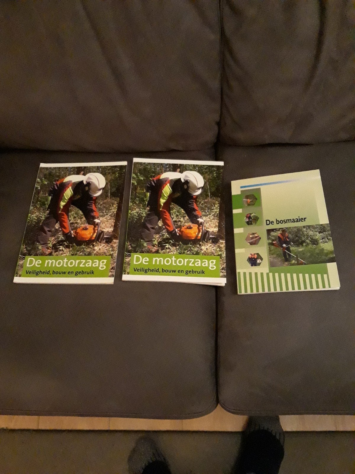 2 Boeken Motorkettingzaag , Boek Bosmaaier en Boek BVO, Ophalen, Zo goed als nieuw