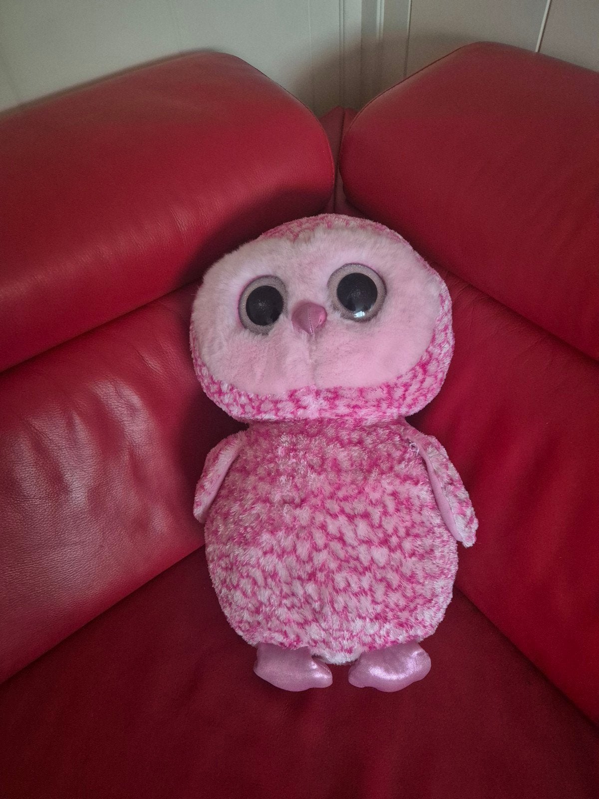 Grote Roze Ty Uil Knuffel - Zachte Knuffel Uil, Ophalen of Verzenden, Overige typen