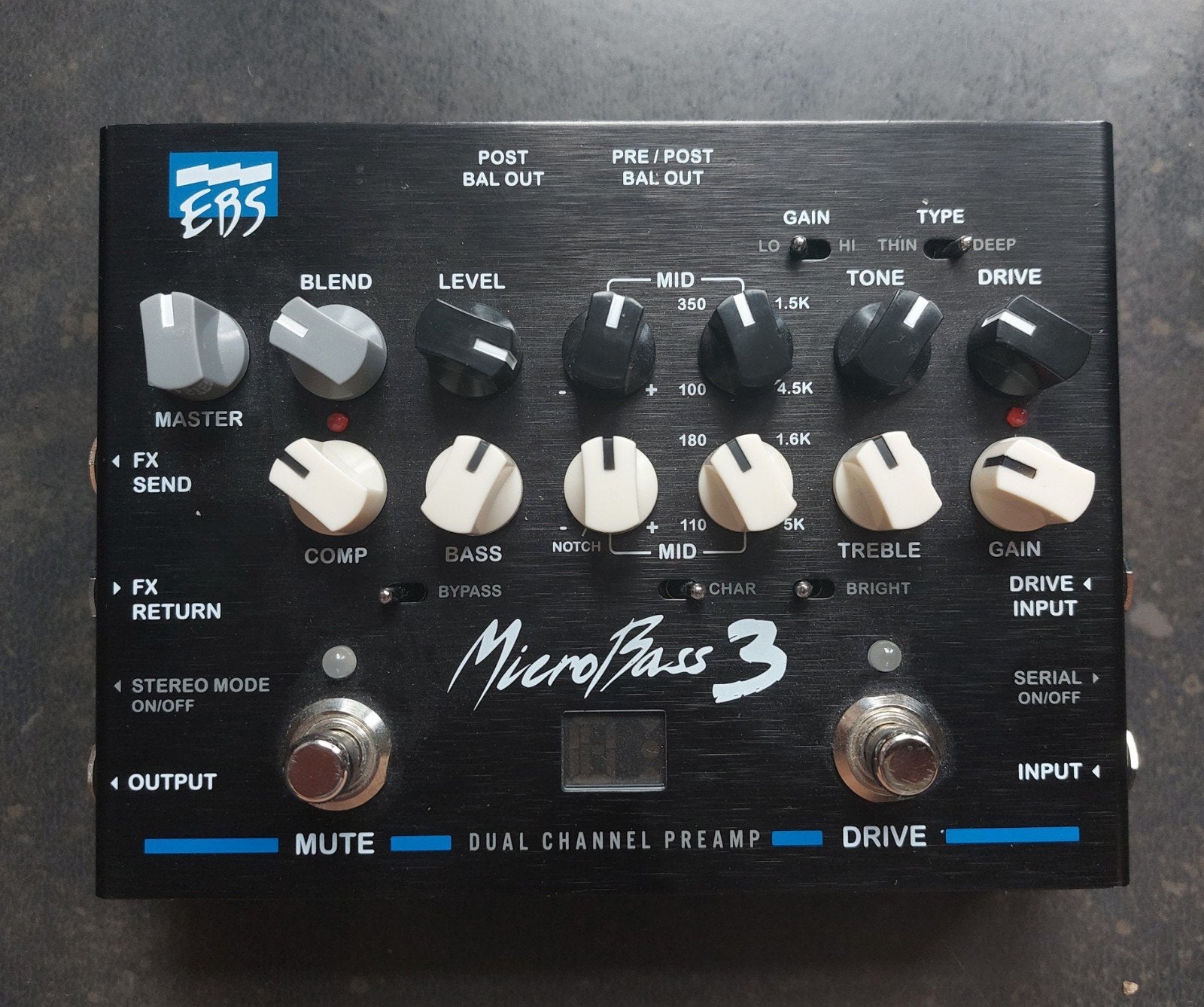 EBS microbass 3 basgitaar preamp, Muziek en Instrumenten, Effecten, Ophalen of Verzenden, Gebruikt