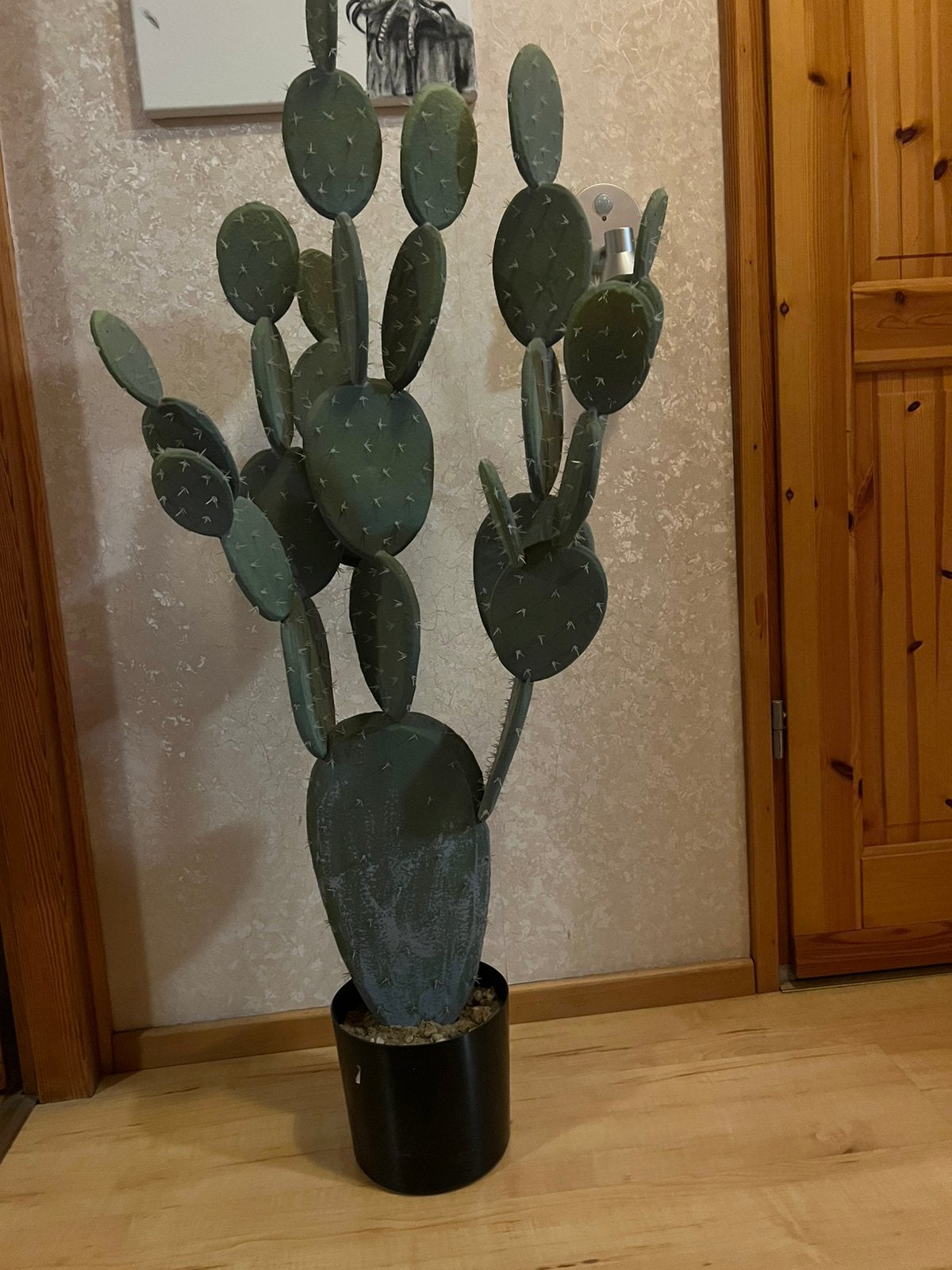 Grote kwaliteit kunststof cactus 1.25 meter hoog, Ophalen of Verzenden, Zo goed als nieuw