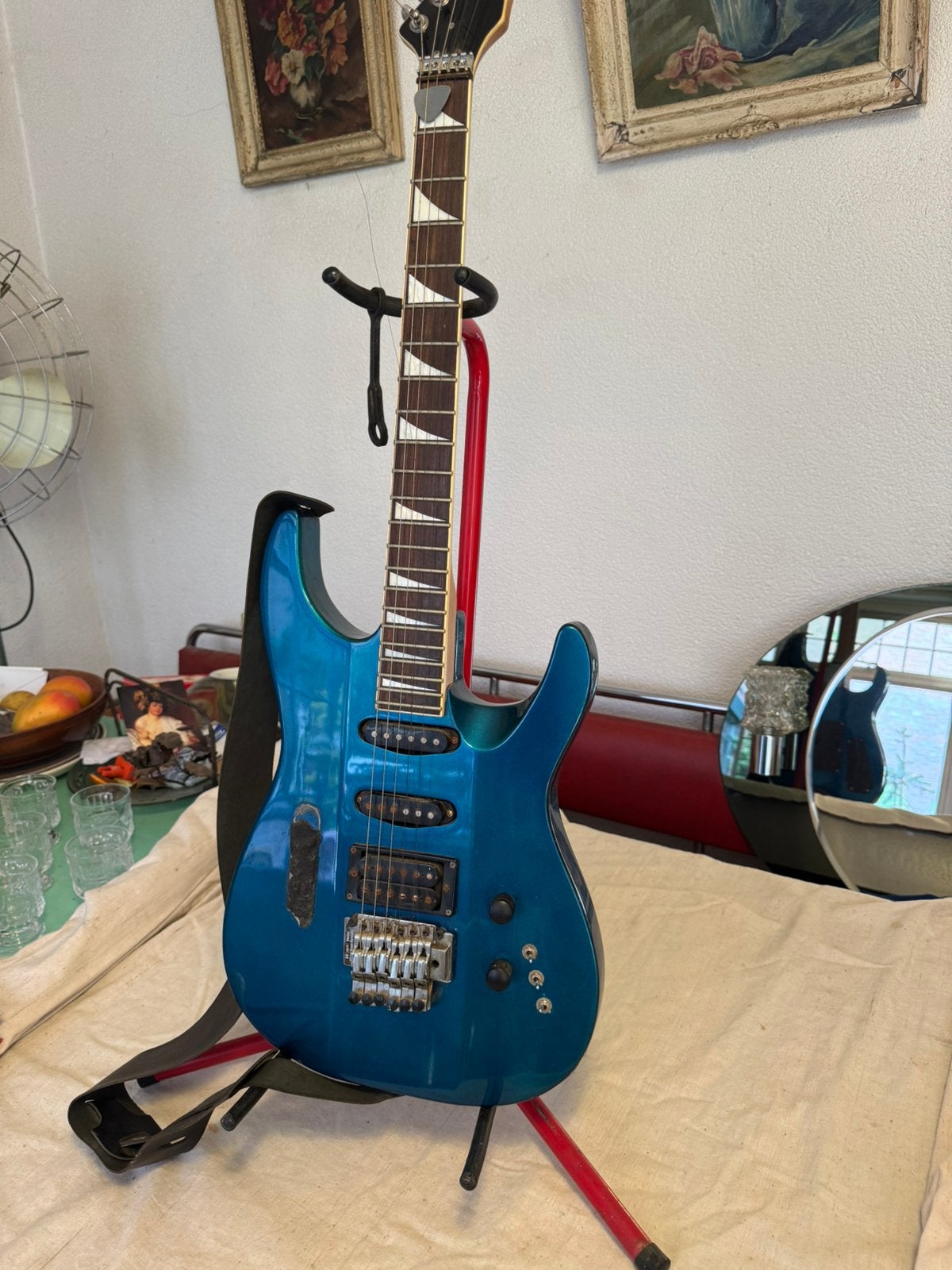 Gitaar,”Onyx” vintage, Muziek en Instrumenten, Ophalen of Verzenden, Gebruikt, Solid body, Overige merken