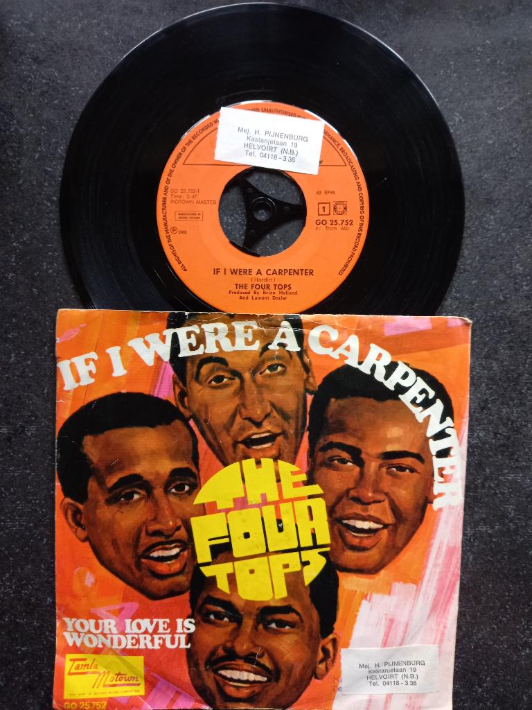The Four Tops - If I were a carpenter 1968, Cd's en Dvd's, Vinyl Singles, Gebruikt, 7 inch, Single, Ophalen of Verzenden