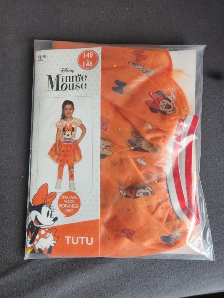 Disney oranje tutu Minnie Mouse 140-146 NIEUW, Ophalen of Verzenden, Nieuw, Meisje, Jurk of Rok