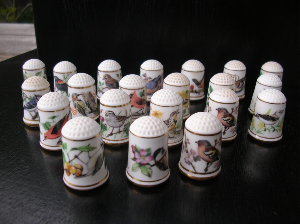 vingerhoedjes franklin mint vogels, Verzenden, Zo goed als nieuw, Porselein, Nederland