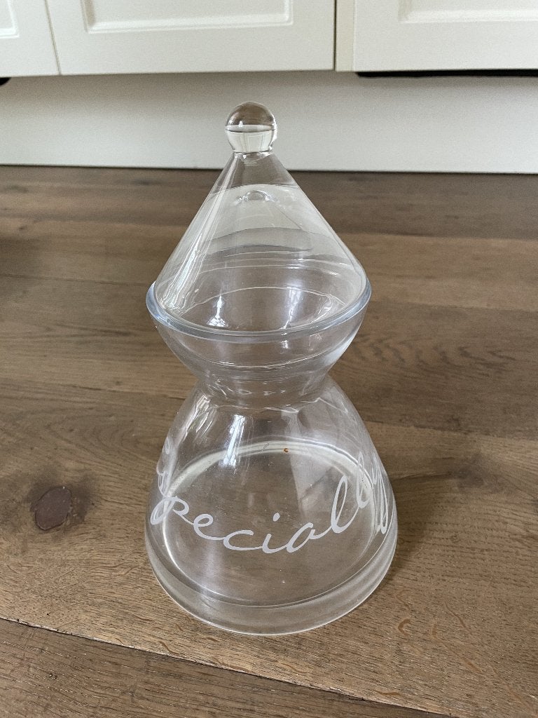 Te koop: voorraadpot van Riviera Maison, Ophalen of Verzenden, Zo goed als nieuw, Glas, Mediterraans