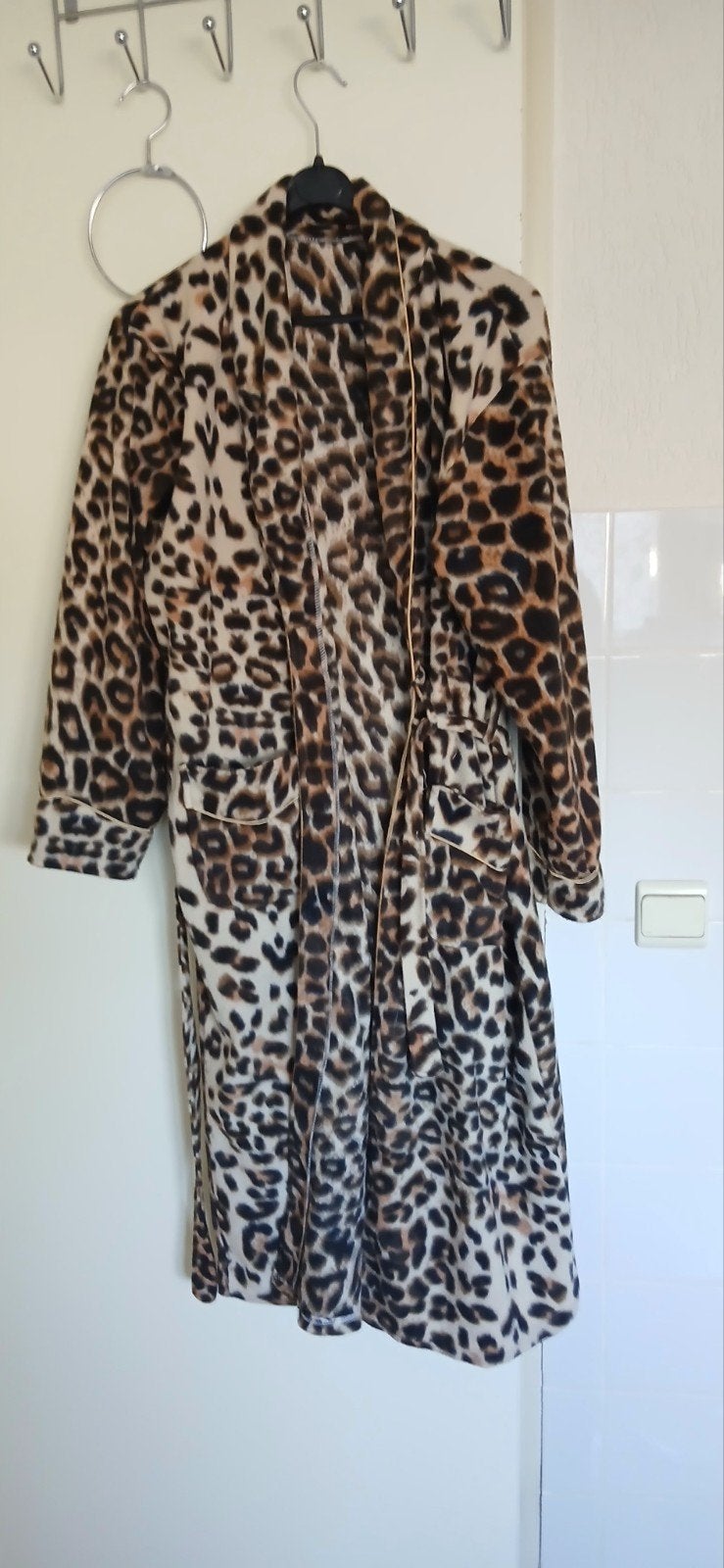 tijgerprint Duster mt L, Verzenden, Zo goed als nieuw, Maat 38/40 (M), Overige kleuren