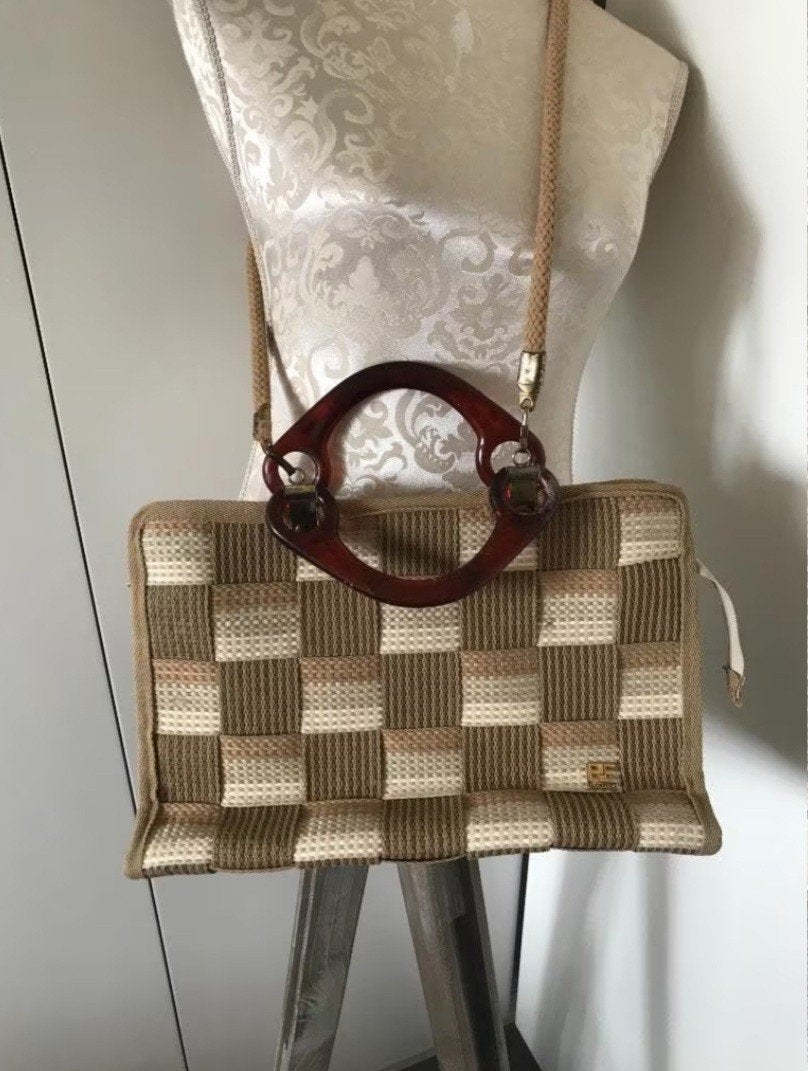 Italiaanse Vintage Tas, Ophalen of Verzenden, Handtas