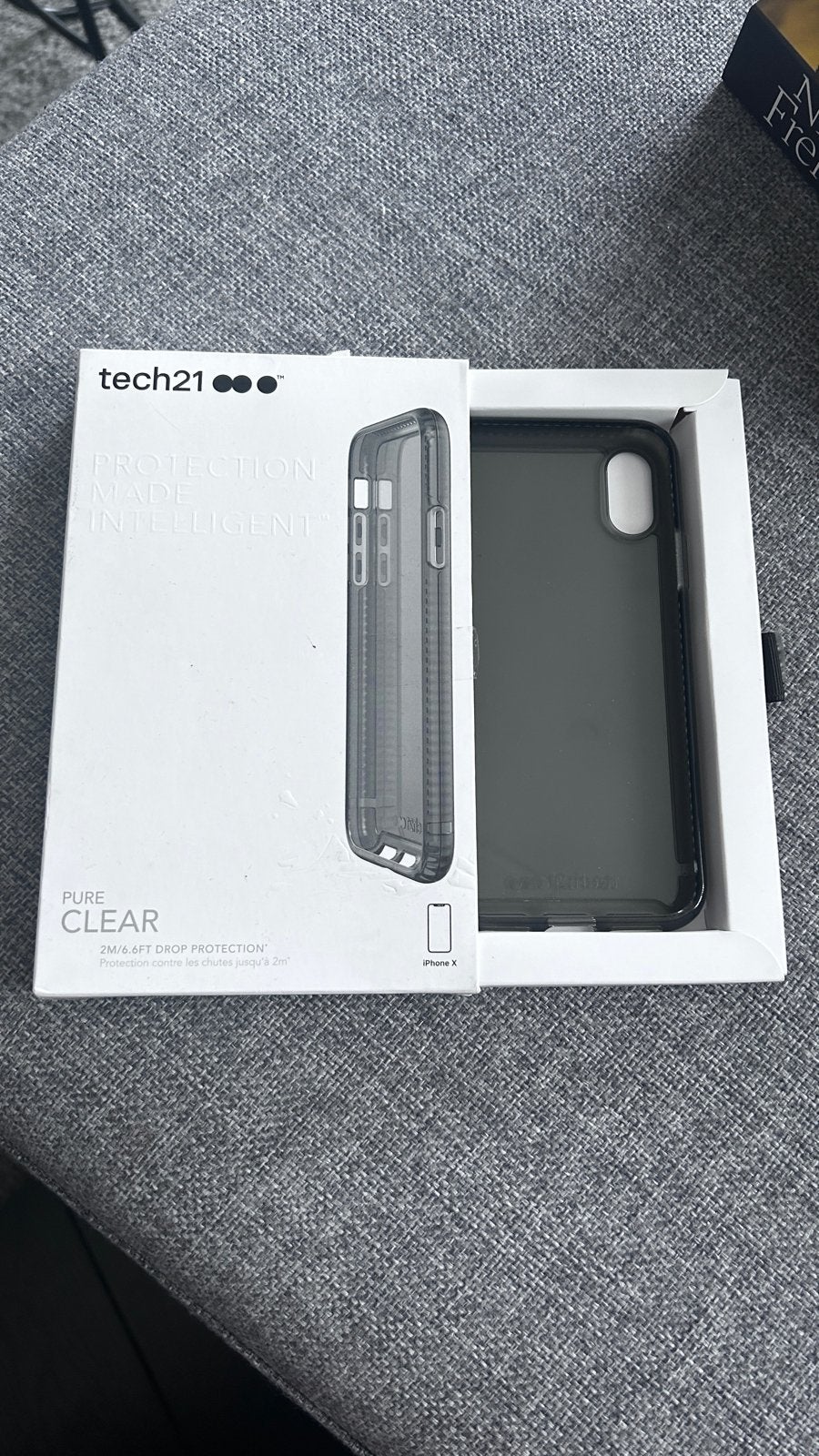 Tech21 Pure Clear iPhone X Hoesje - Rookzwart, Kunststof, Zwart, Overige merken, Nieuw