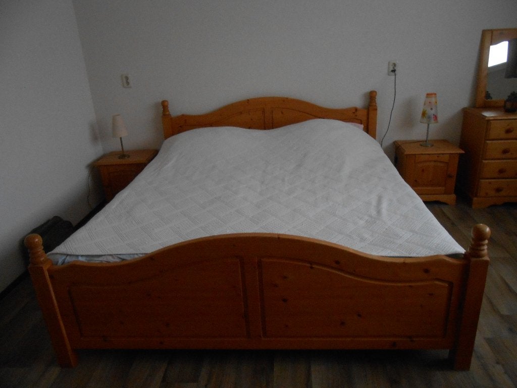 Complete slaapkamer Stavanger zandkleur t.e.a.b, Ophalen, Gebruikt, Tweepersoons