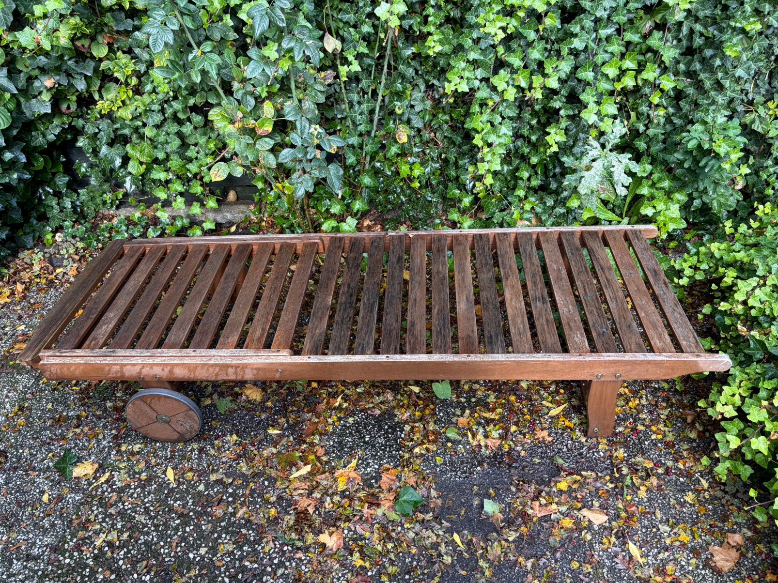 Ligbed, Tuin en Terras, Ophalen, Gebruikt, Hout