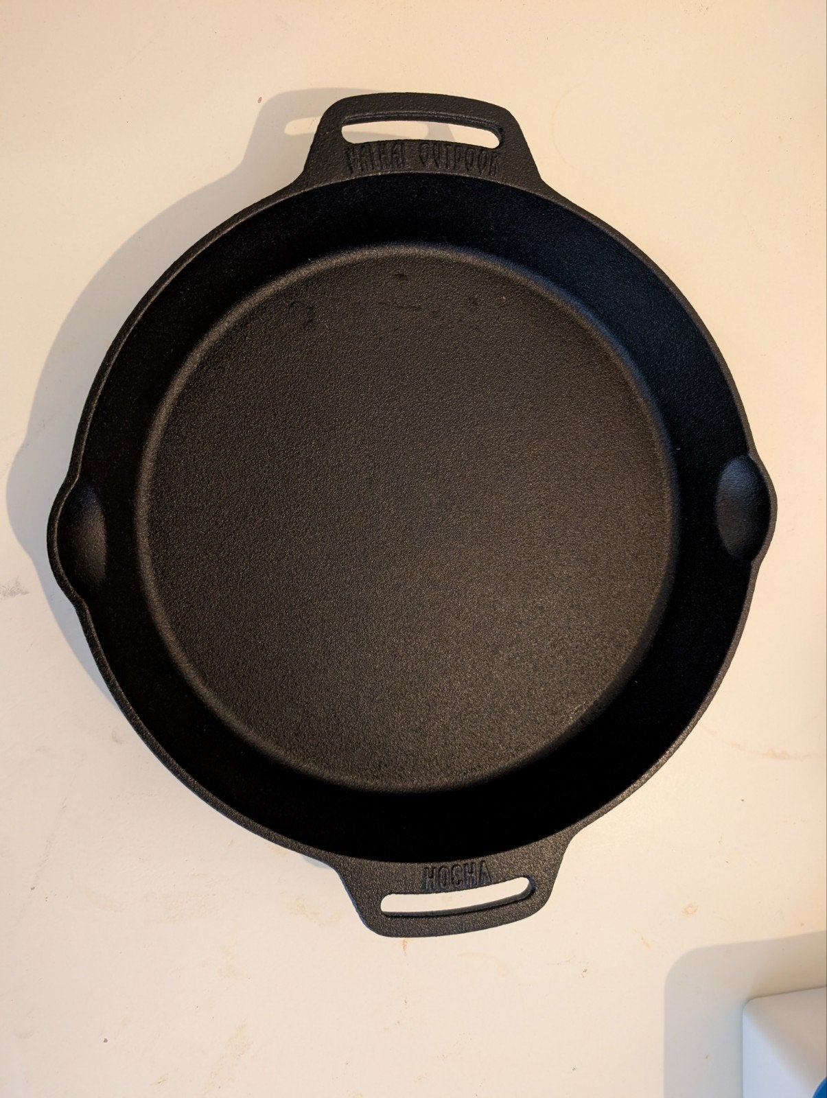 Valhal Skillet koekenpan met handgrepen 30 cm, Gietijzer, Ophalen of Verzenden, Zo goed als nieuw, Keramische plaat