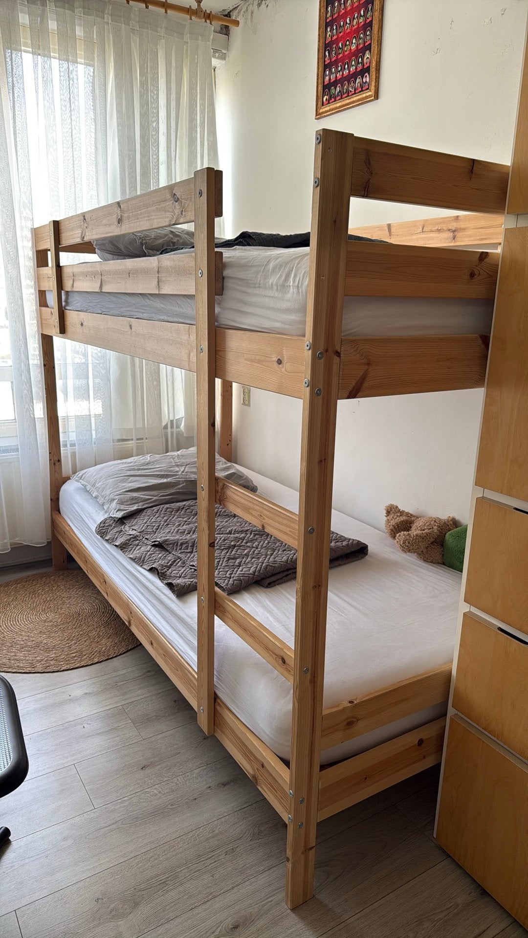 Stapelbed, Ophalen, 90 cm, 160 tot 180 cm, Tweepersoons