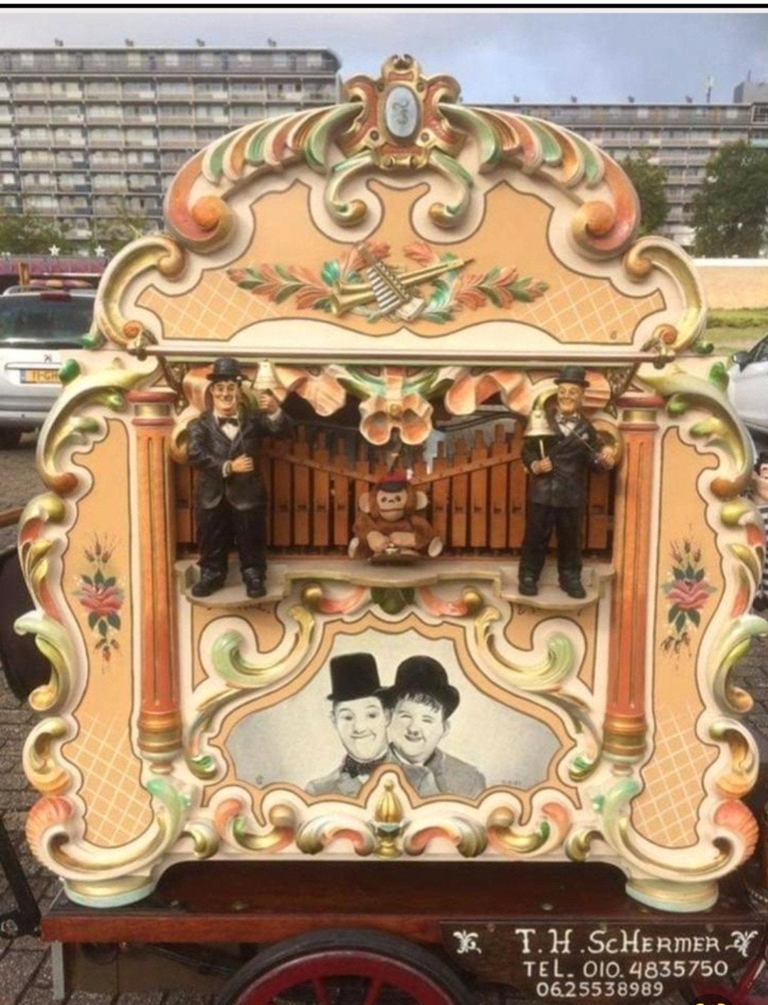 Draaiorgel. Laurel & Hardy., Ophalen of Verzenden