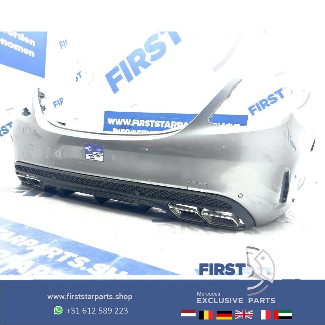 W205 BUMPER C63 AMG ACHTERBUMPER + DIFFUSER Mercedes C Klass, Gebruikt, -, Ophalen of Verzenden, Achter