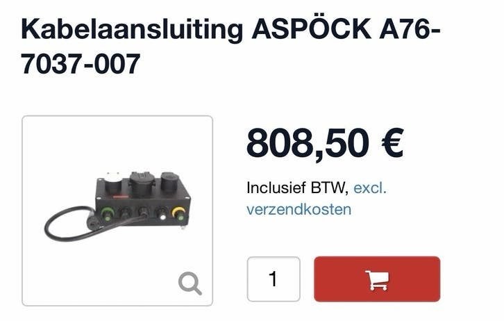Kabelaansluiting ASPÖCK A76-7037-007 nieuw/ongebruikt, Auto-onderdelen, Elektronica en Kabels, Verzenden, Nieuw, Overige automerken