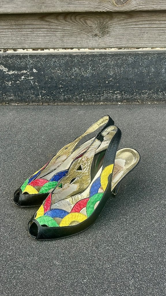 Pumps zwart / kleuren Italy 37,5, Ophalen, Overige kleuren, Alida, Zo goed als nieuw