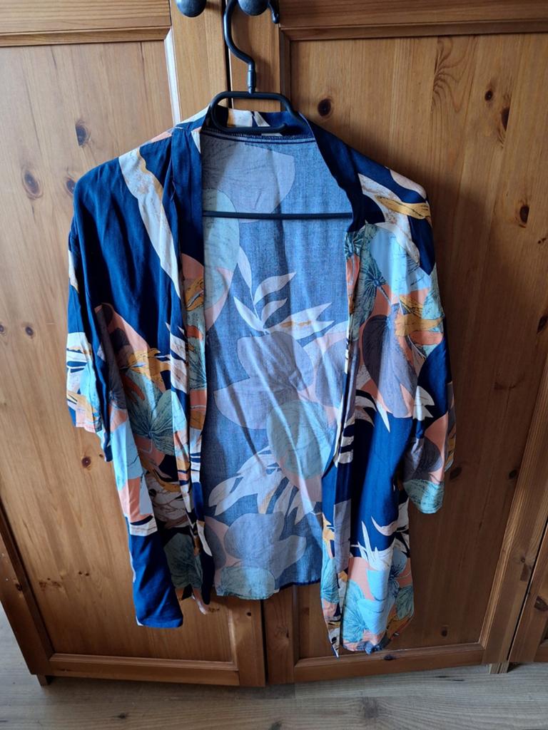 Kimono korte mouw XL nieuw botanische print en korte broek, Overige kleuren, Maat 42/44 (L), Nieuw, Ophalen of Verzenden