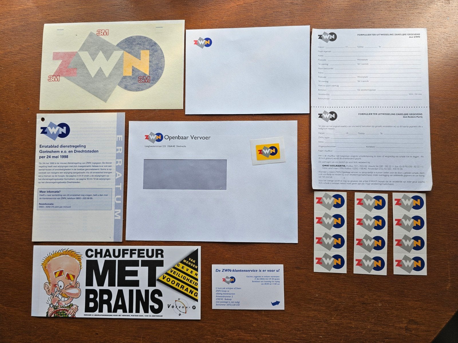 Items ZWN oud openbaarvervoer maatschappij, Verzamelen, Ophalen of Verzenden, Gebruikt, Trein, Overige typen