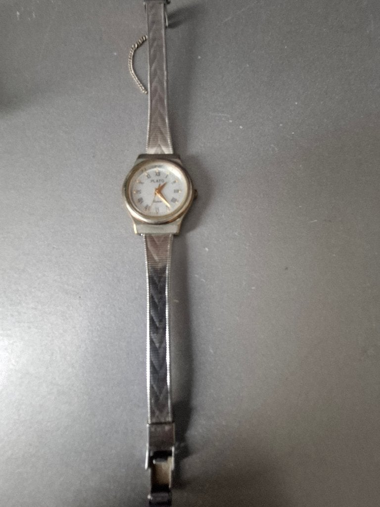 Plato dames horloge, Overige merken, Staal, Gebruikt, Verzenden