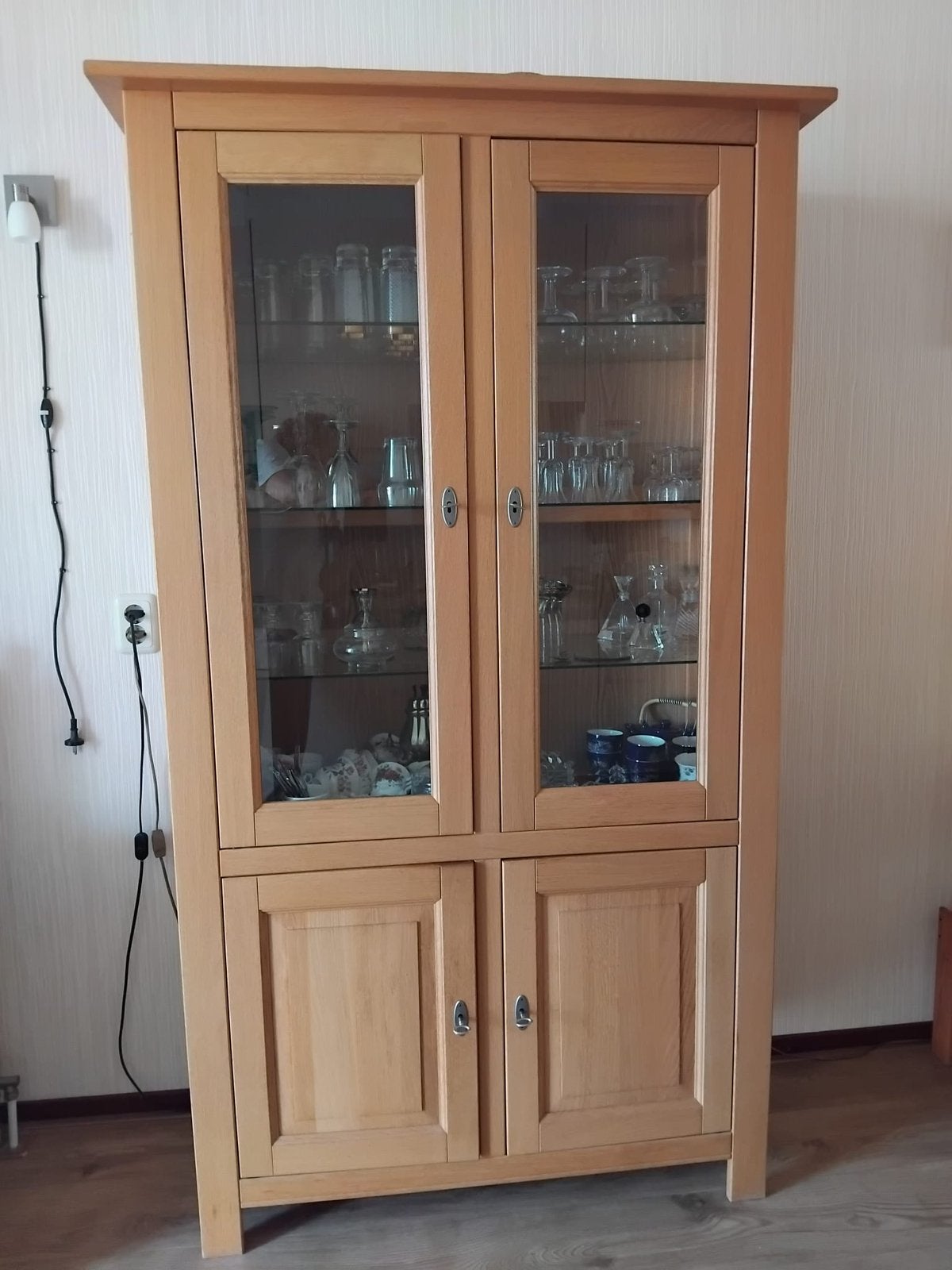 Buffet kast, Ophalen, Gebruikt, 100 tot 150 cm, Glas