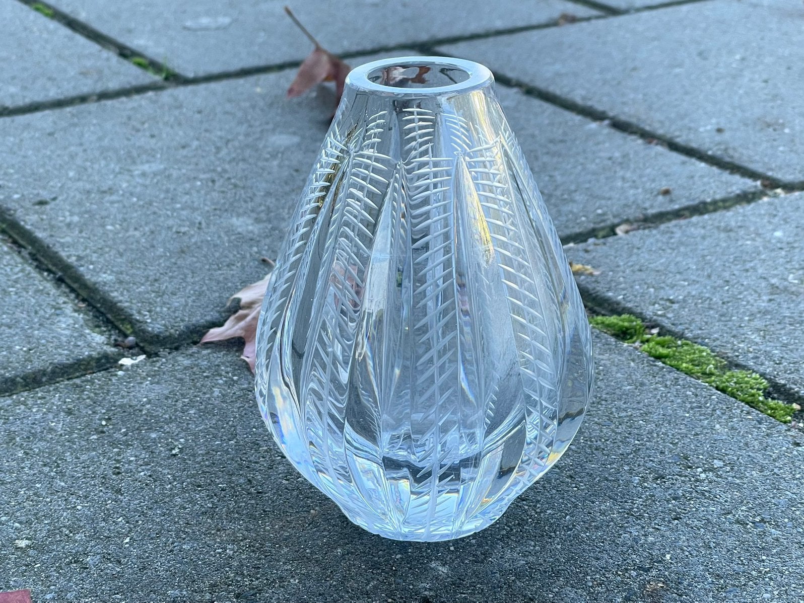 Floris Meydam (?) vaasje 13 cm Glasschool Leerdam ca. 1950, Ophalen of Verzenden