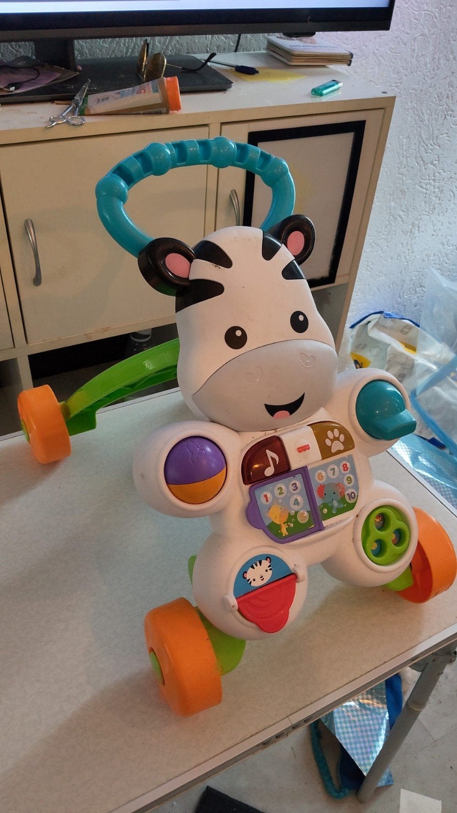 Fisher-Price Zebra Loopfiets/Walker met geluid, Ophalen, Gebruikt, Overige typen, Met licht