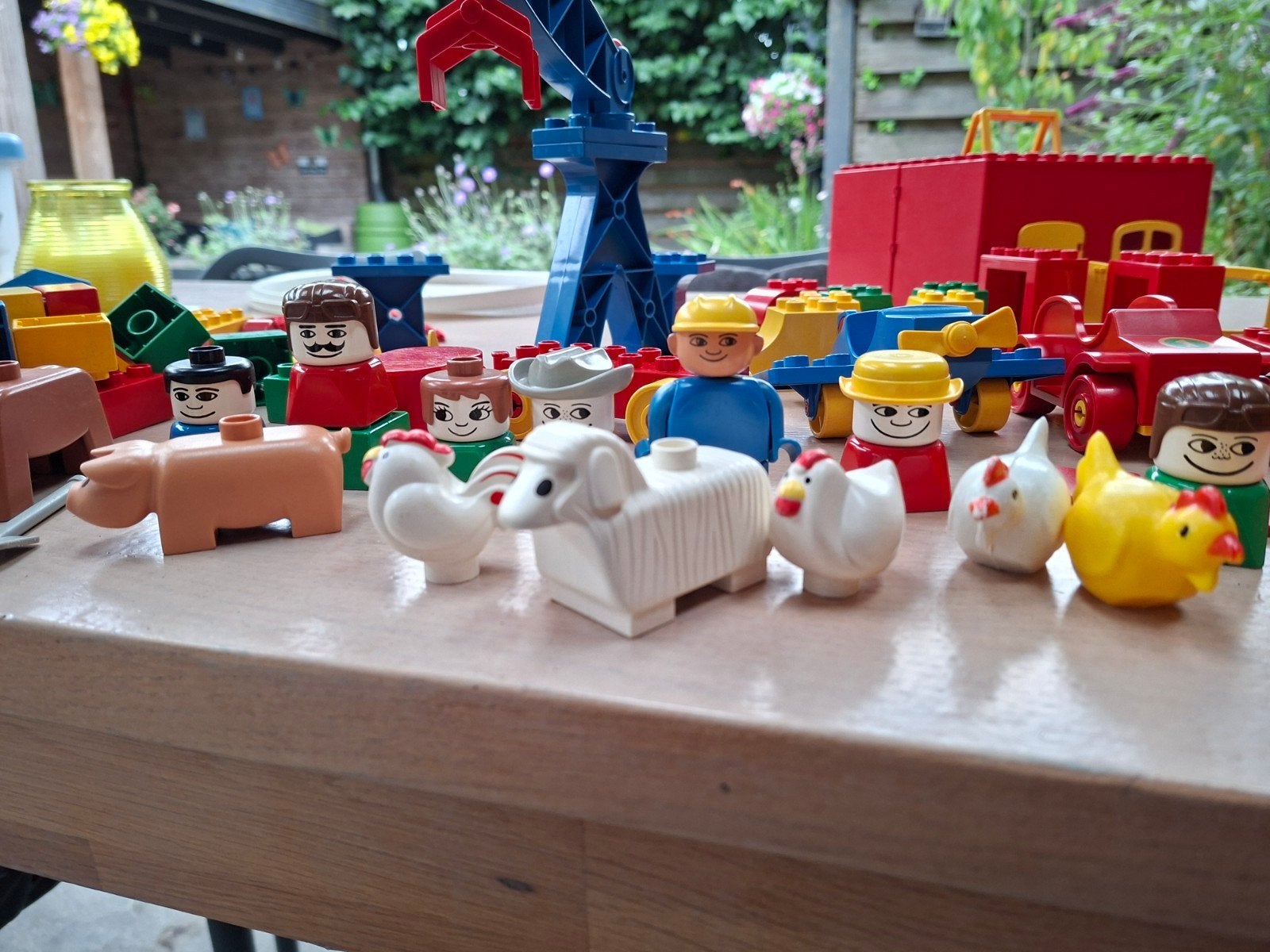Diverse Duplo collectie: huis, voertuigen, figuren en meer!, Ophalen, Inclusief minifiguren, Gebruikt, Duplo