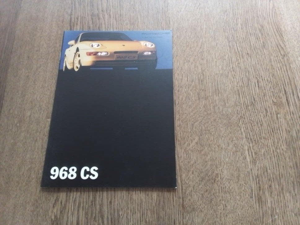 Porsche 968 CS Folder 1993 - Zeldzaam Collecters Item, Ophalen of Verzenden, Zo goed als nieuw, Porsche