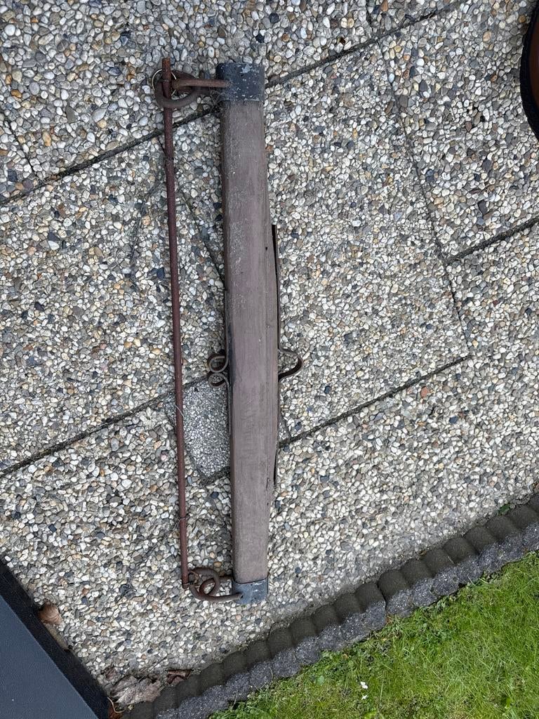 Vintage houten juk met metalen beslag, Antiek en Kunst, Antiek | Gereedschap en Instrumenten, Ophalen