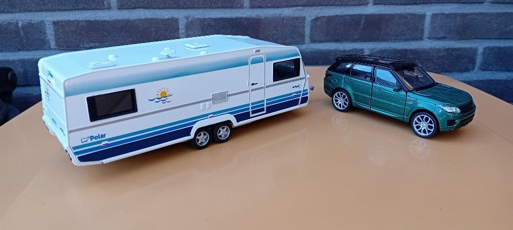 POLAR 730 GSE caravan accessoires met range Rover Sport 1/43, Ophalen of Verzenden, Nieuw