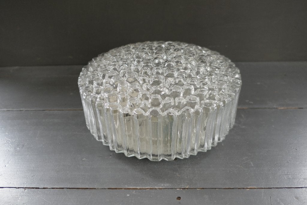 Vintage Glashütte Limburg 3034 Helena Tynell plafonniere, 25 cm, Zo goed als nieuw, Plafondlamp, Glas