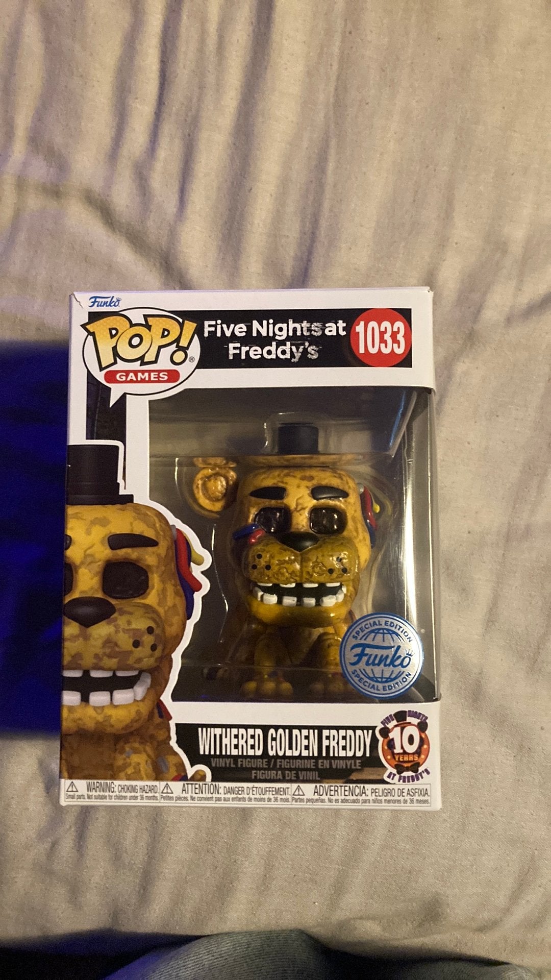 Withered golden freddy funko pop, Verzamelen, Poppetjes en Figuurtjes, Ophalen, Zo goed als nieuw