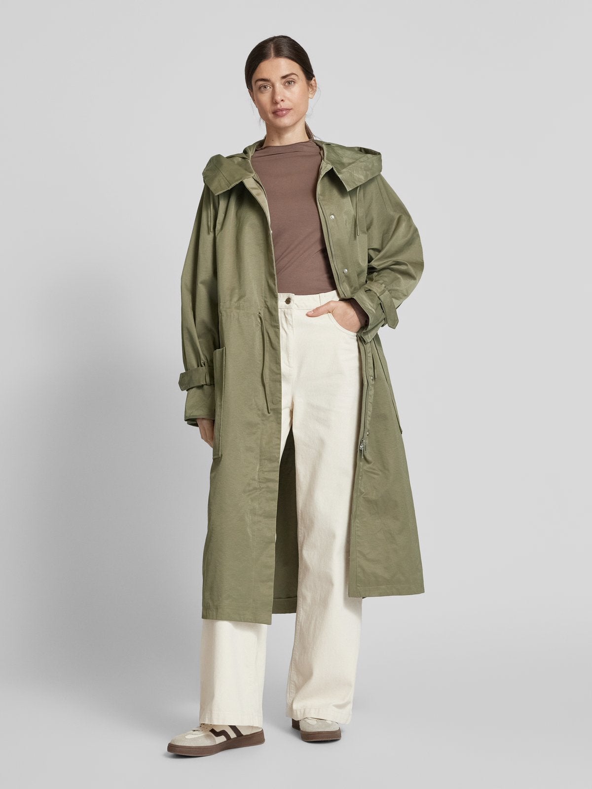 Nieuw!  WithBlack parka coat khaki mt L, Ophalen of Verzenden, Nieuw, Maat 42/44 (L), Groen