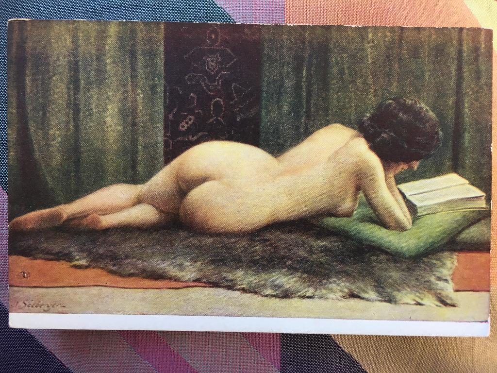 literaire mooie dame met weinig om het lijf, Ophalen of Verzenden, Voor 1920, Ongelopen, Overige thema's