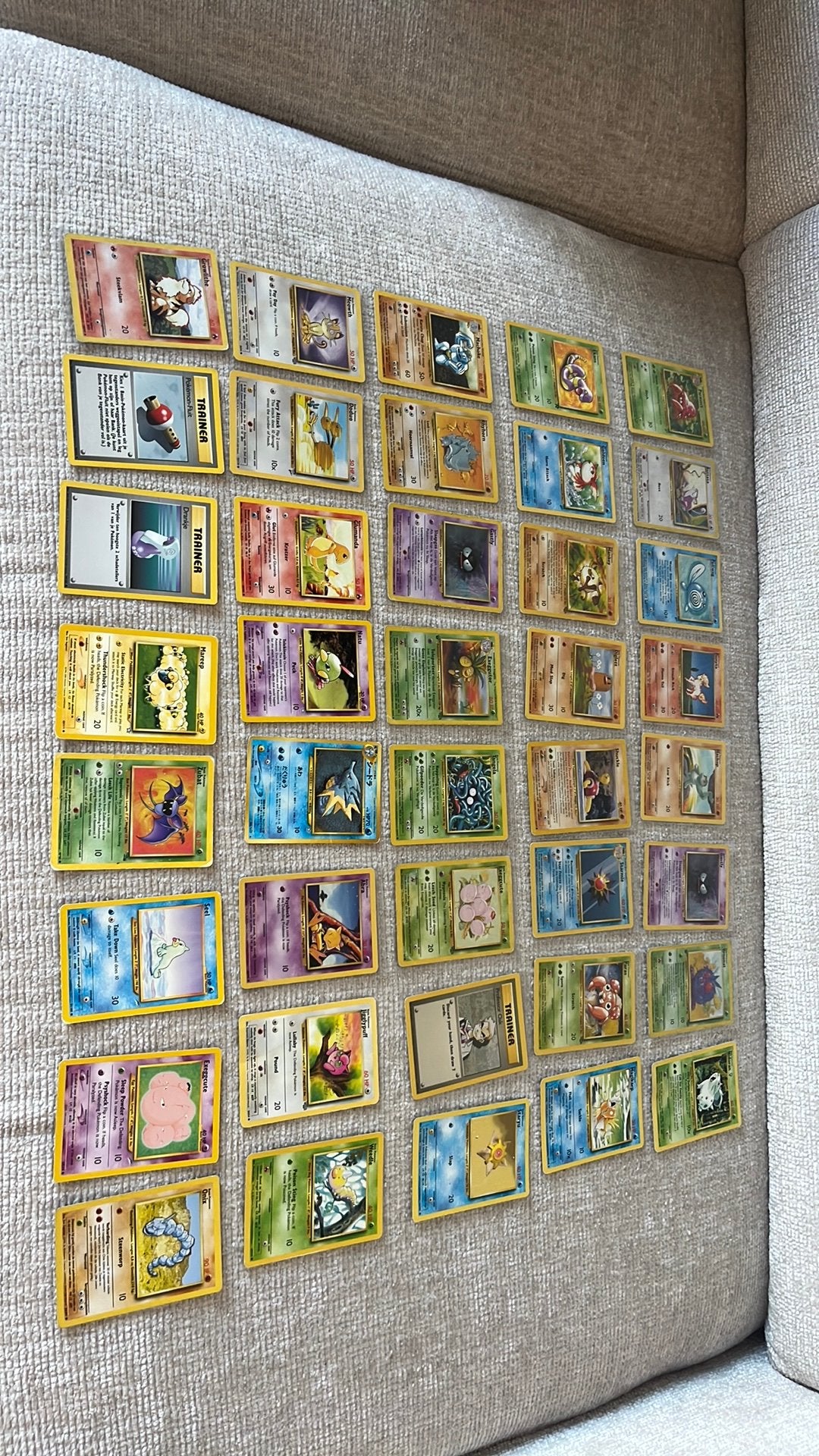 Vintage pokemon kaarten 1995-1998, Verzenden, Zo goed als nieuw, Meerdere kaarten