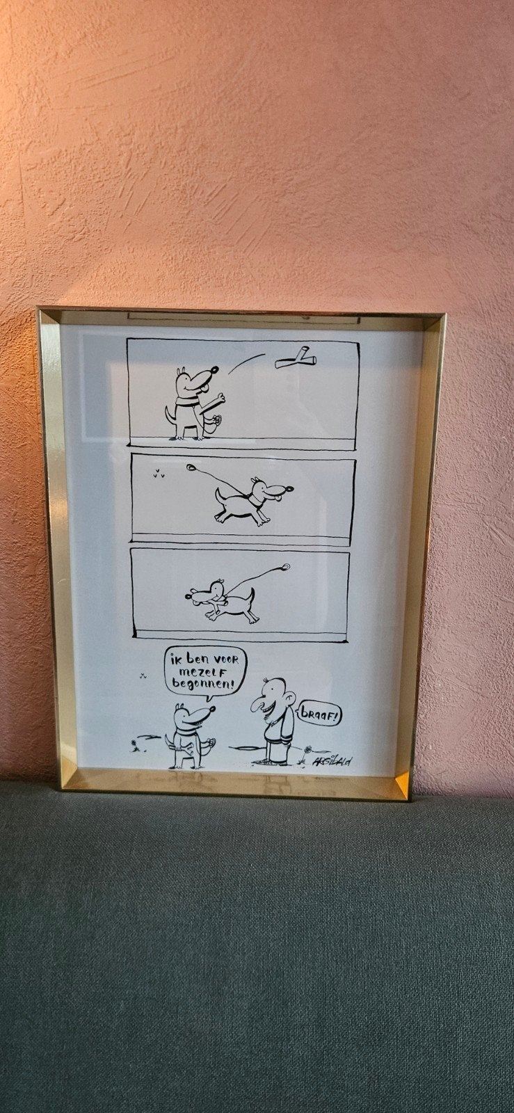 Print van Argibald, Ophalen, Minder dan 50 cm, Gebruikt, Tekening