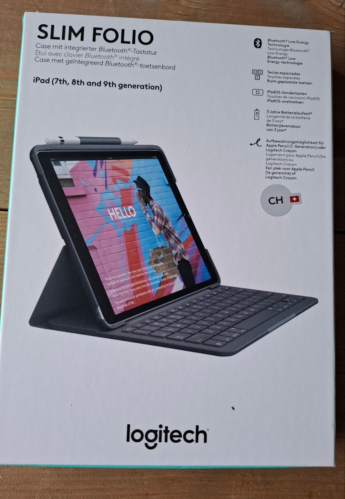 Nieuwe Logitech Slim Folio iPad hoes, Computers en Software, Apple iPads, 10 inch, Apple iPad, Nieuw, Ophalen of Verzenden