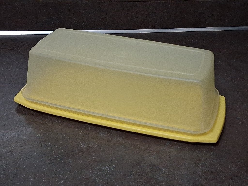 Tupperware cakedoos geel / ontbijtkoek / cake nr 2, Ophalen of Verzenden, Geel, Overige typen