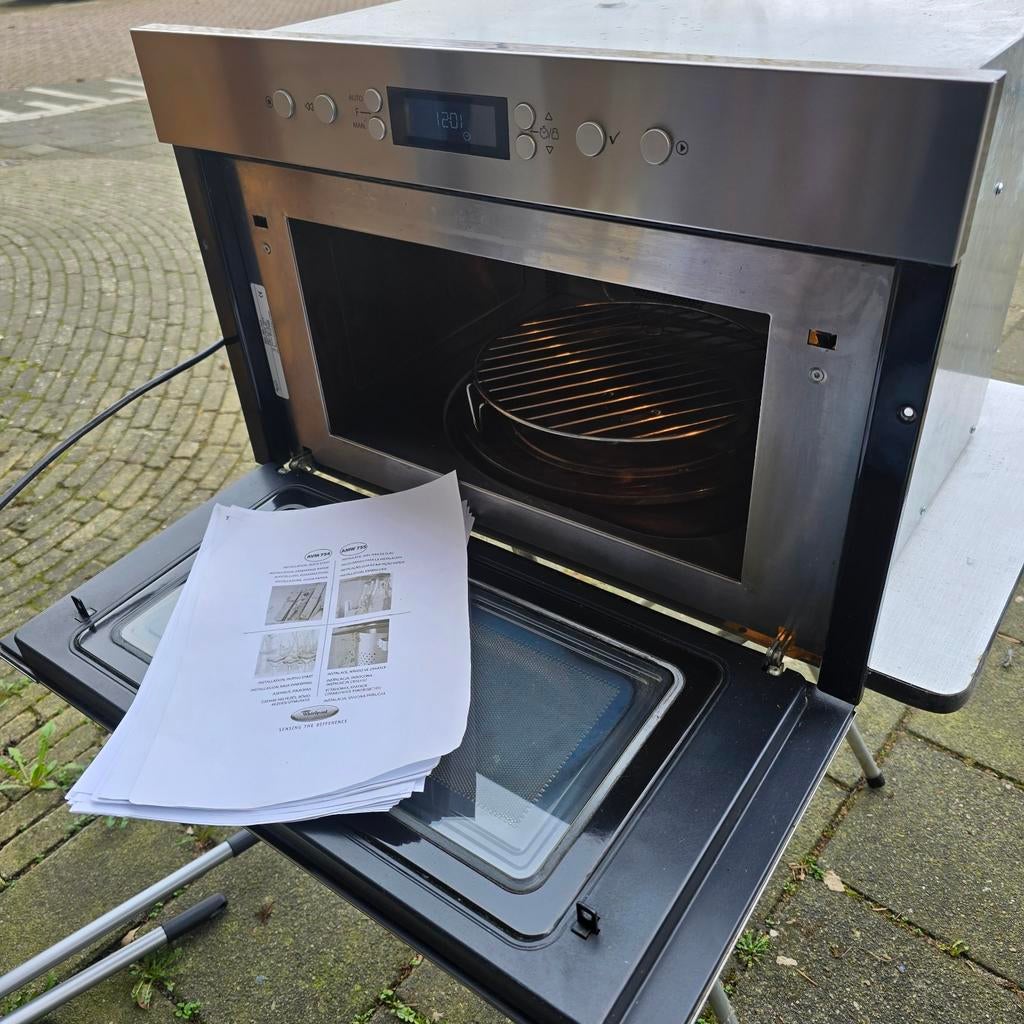Whirlpool combimagnetron inbouw nette staat, Ophalen of Verzenden, Gebruikt, Inbouw, Whirlpool